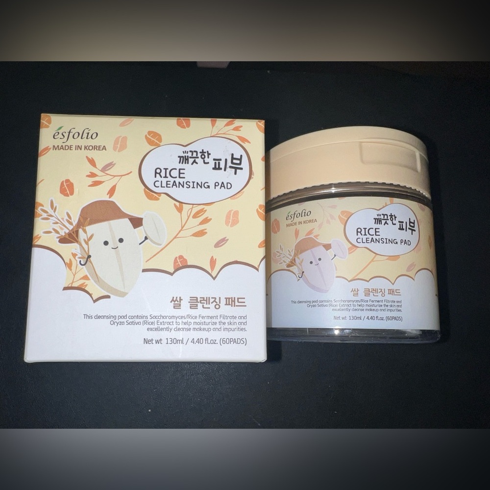 BNIB Esfolio Rice Cleansing Pad - 60 pads